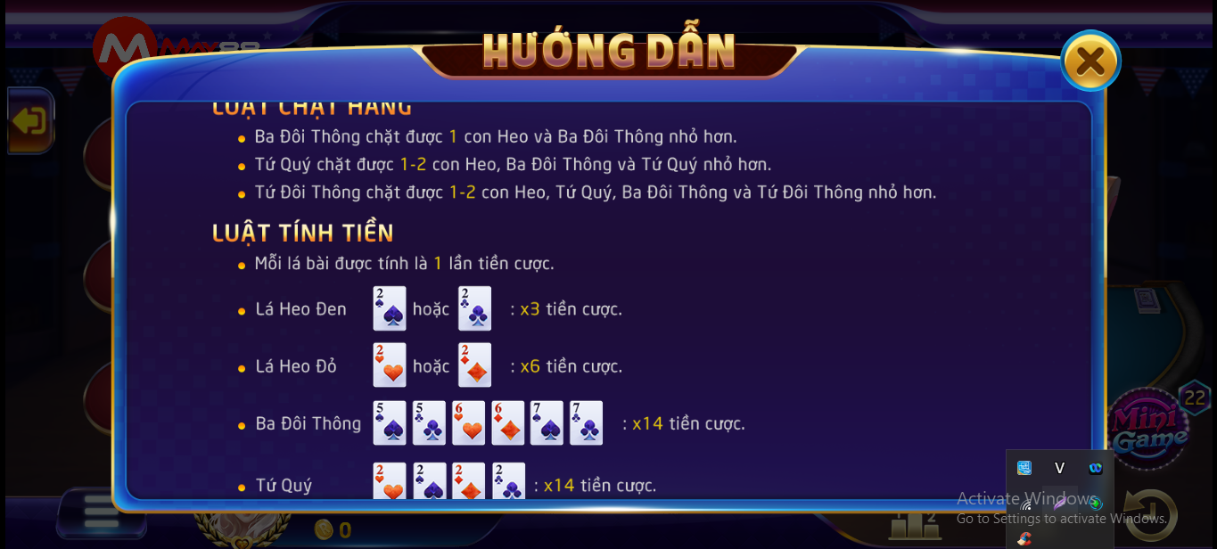 Xếp bài tiến lên miền Nam tại May88 đặc biệt