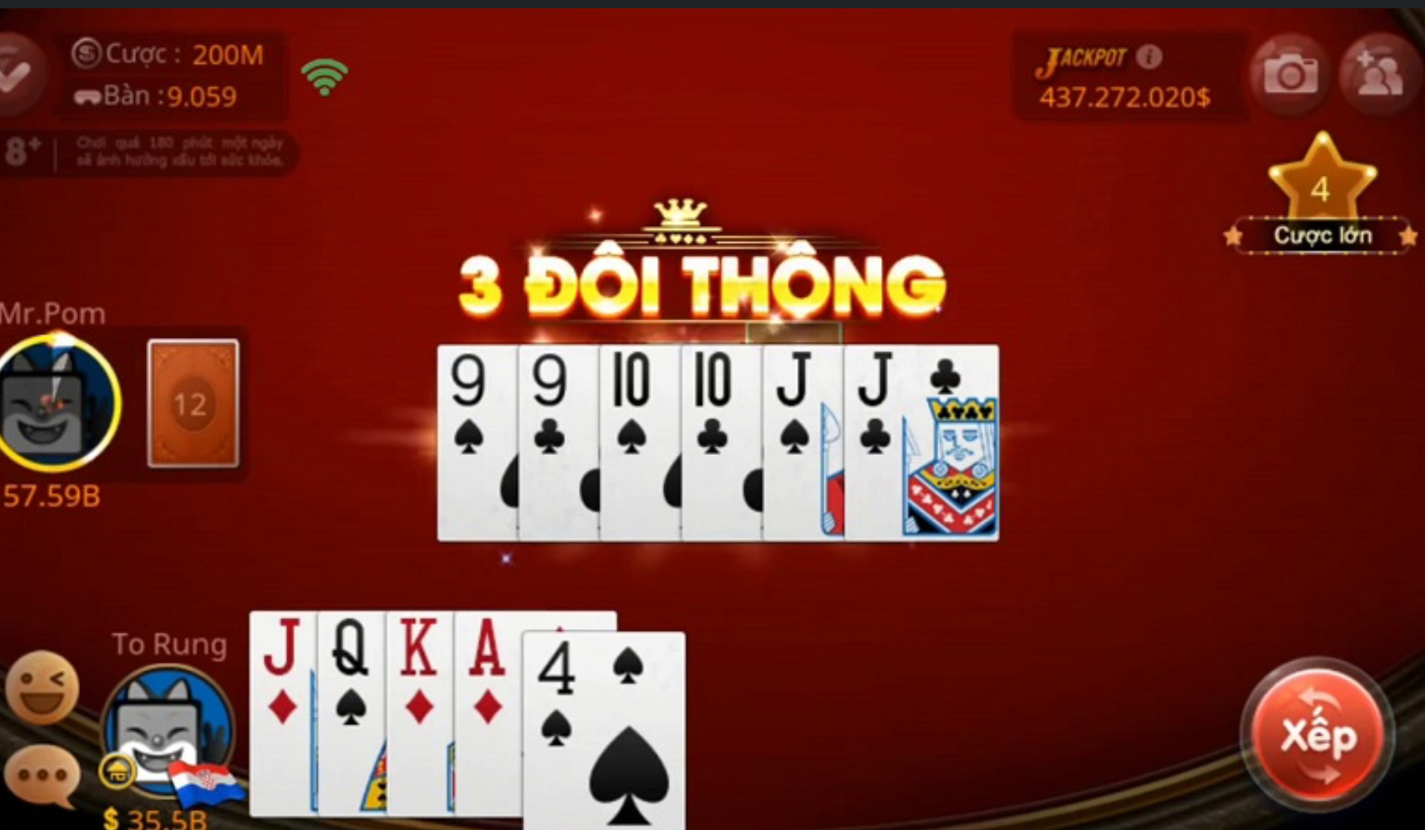 Chiến thắng game bài này rất đơn giản